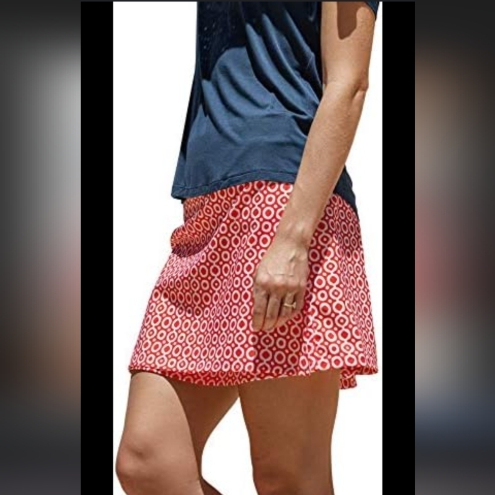 RipSkirt Hawaii Dot Red Adjustable Wrap Skirt Swim Cover Up Length 2 Size M NWOT